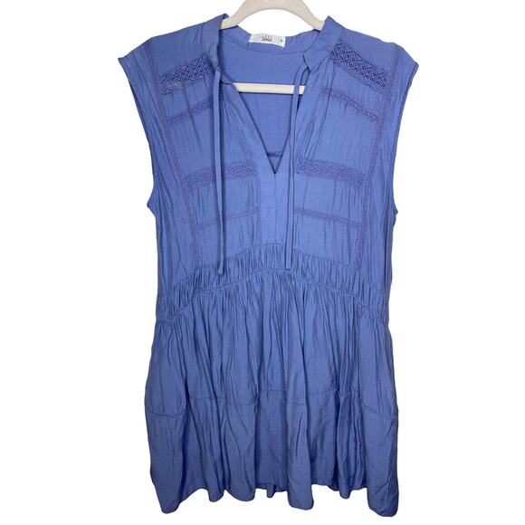 Talulah Sonoma Sundress High-Low Sleeveless Blue Size Small - Picture 1 of 5